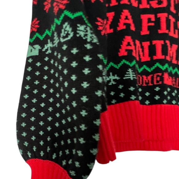 Festive Black and Red Christmas Sweater - Picture 3 of 6